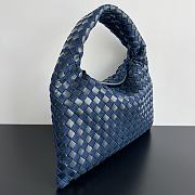 Bottega Veneta Small Hop Denim Blue 41x20.5x17.5cm - 5