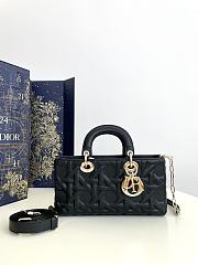 Dior Medium Lady D-Joy Bag Black Graphic Cannage Calfskin 26 x 13.5 x 5 cm - 1