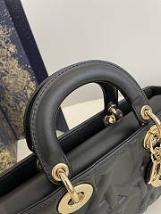 Dior Medium Lady D-Joy Bag Black Graphic Cannage Calfskin 26 x 13.5 x 5 cm - 2