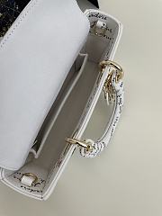 Dior Dioramour Small Lady D-Joy Bag White 22 x 12 x 6 cm - 4