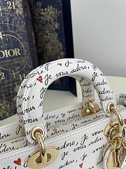 Dior Dioramour Small Lady D-Joy Bag White 22 x 12 x 6 cm - 2