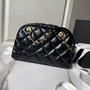 Chanel Bowling Bag Black 33x21.5x14.5cm - 5