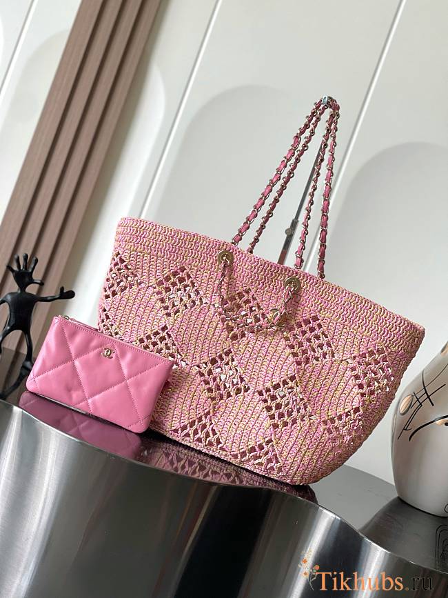 Chanel Coco Beach Bag Pink 34.5x51x14.5cm - 1