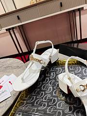 Christian Louboutin MJ Thong 25 mm Mules White - 4