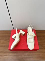 Valentino Vlogo Locker Mary-Jane Singback Pump 60mm White - 3