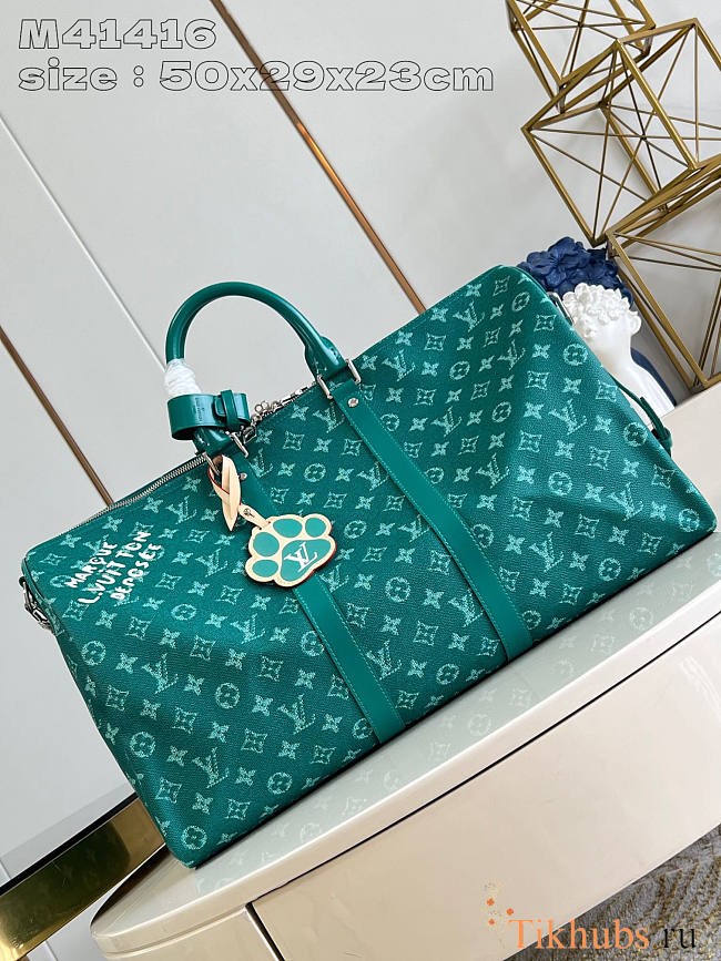 Louis Vuitton LV Keepall Bandoulière 50 Green 50x29x23cm - 1