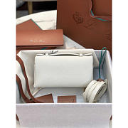 Loro Piana Extra Pocket L19 Pounch In White 19x11x6.5cm - 2