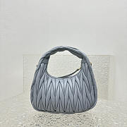 Miu Miu Wander Nappa Half Moon Bag Blue 20x17x6cm - 5