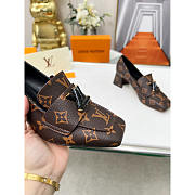 Louis Vuitton LV Upper Case Block Heels Brown 6cm - 5