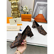 Louis Vuitton LV Upper Case Block Heels Brown 6cm - 2