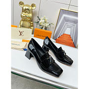 Louis Vuitton LV Upper Case Block Heels Black 6cm - 1