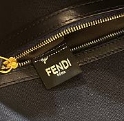 Fendi Baguette Bag Blue Canvas 27×6×14cm - 5