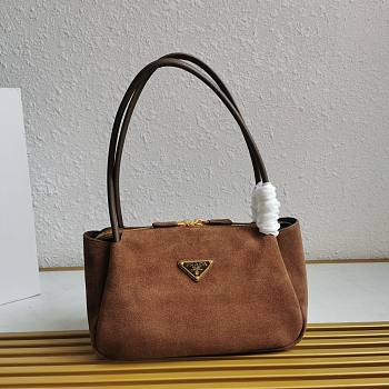 Prada Medium Suede Shoulder Bag 28x16x10.5cm