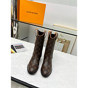 Louis Vuitton LV Leather Boots Monogram Brown - 3