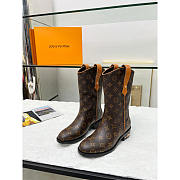 Louis Vuitton LV Leather Boots Monogram Brown - 4