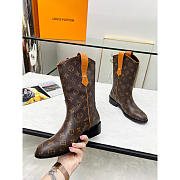 Louis Vuitton LV Leather Boots Monogram Brown - 2