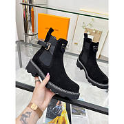 Louis Vuitton LV Beaubourg Boots Suede Calfskin Black - 1