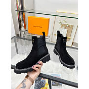 Louis Vuitton LV Beaubourg Boots Suede Calfskin Black - 3