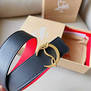 Christian Louboutin Leather Belt Red And Black 3.4cm - 4