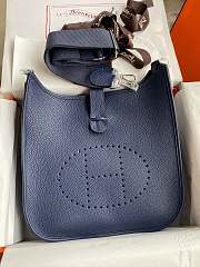 Hermes Evelyne Medium Navy Blue 29cm - 1