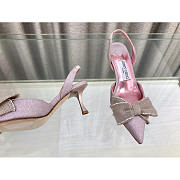 Jimmy Choo Pink Brook 50 Glitter Slingback Pumps - 3