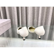 Jimmy Choo Melva Dorsay 50mm Leather Pumps White - 4
