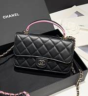 Chanel 23P Woc Flap Bag Black Pink Lambskin 17cm - 1