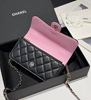 Chanel 23P Woc Flap Bag Black Pink Lambskin 17cm - 5