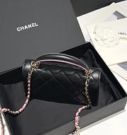 Chanel 23P Woc Flap Bag Black Pink Lambskin 17cm - 2