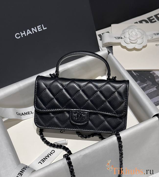 Chanel 23P Woc Flap Bag Black Lambskin 17cm - 1