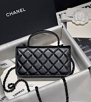 Chanel 23P Woc Flap Bag Black Lambskin 17cm - 4