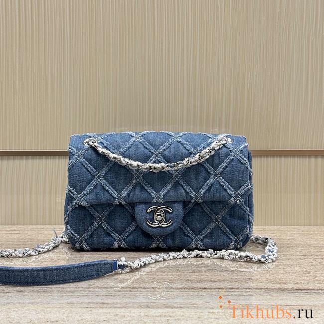 Chanel Small Flap Bag Denim 20cm - 1