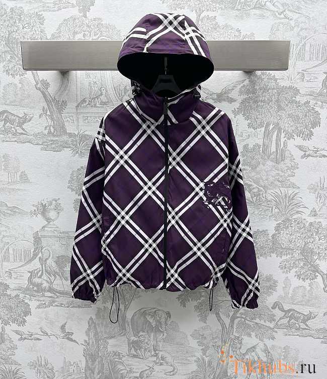 Burberry Purple Black Jacket - 1