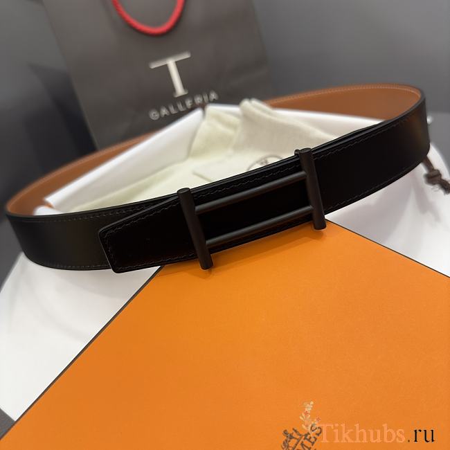 Hermes Black Brown Belt 32mm - 1