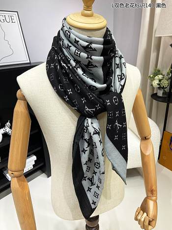 Louis Vuitton LV Black Scarf 140x140cm