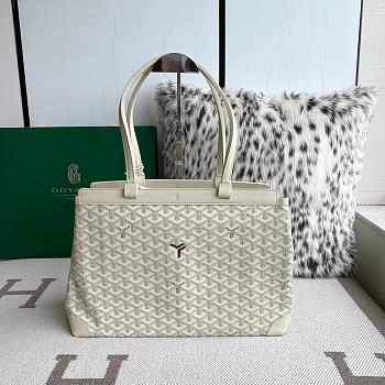 Goyard Bellechasse Biaude PM Bag White 36x27x15cm