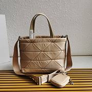 Prada Padded Re-Nylon Tote Bag Beige 25x21.5x13cm - 3