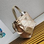 Prada Padded Re-Nylon Tote Bag Beige 25x21.5x13cm - 2