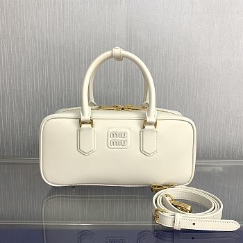 Miu Miu Arcadie Bag White Leather 27x9x12cm