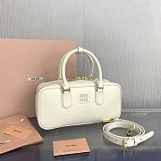 Miu Miu Arcadie Bag White Leather 27x9x12cm - 3