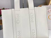 Chloe Women Large Woody Tote Bag White 45x33x13cm - 3