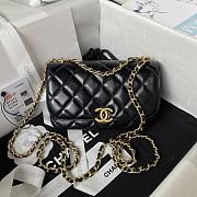 Chanel 23A Flap Bag Black Lambskin 18cm - 1