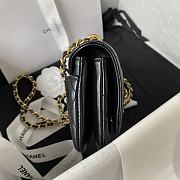 Chanel 23A Flap Bag Black Lambskin 18cm - 6