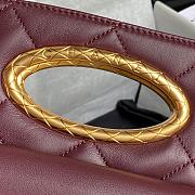 Chanel Clutch Lambskin Gold Plated Metal Wine 25x19x3cm - 4