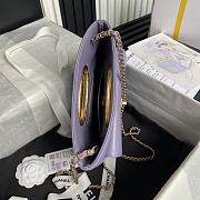 Chanel Clutch Lambskin Gold Plated Metal Purple 25x19x3cm - 5