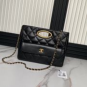 Chanel Tote Bag Lambskin Black 34x24x8cm - 1