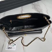 Chanel Tote Bag Lambskin Black 34x24x8cm - 6