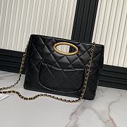 Chanel Tote Bag Lambskin Black 34x24x8cm - 5