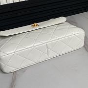 Chanel Tote Bag Lambskin White 34x24x8cm - 5