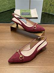 Gucci Women's Horsebit Canvas Pump 4.5cm - 5